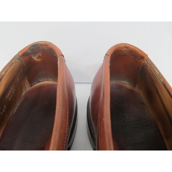 Allen Edmonds Newport Brown Leather Full Strap Tassel Loafers Mens Size 9 D main image 7
